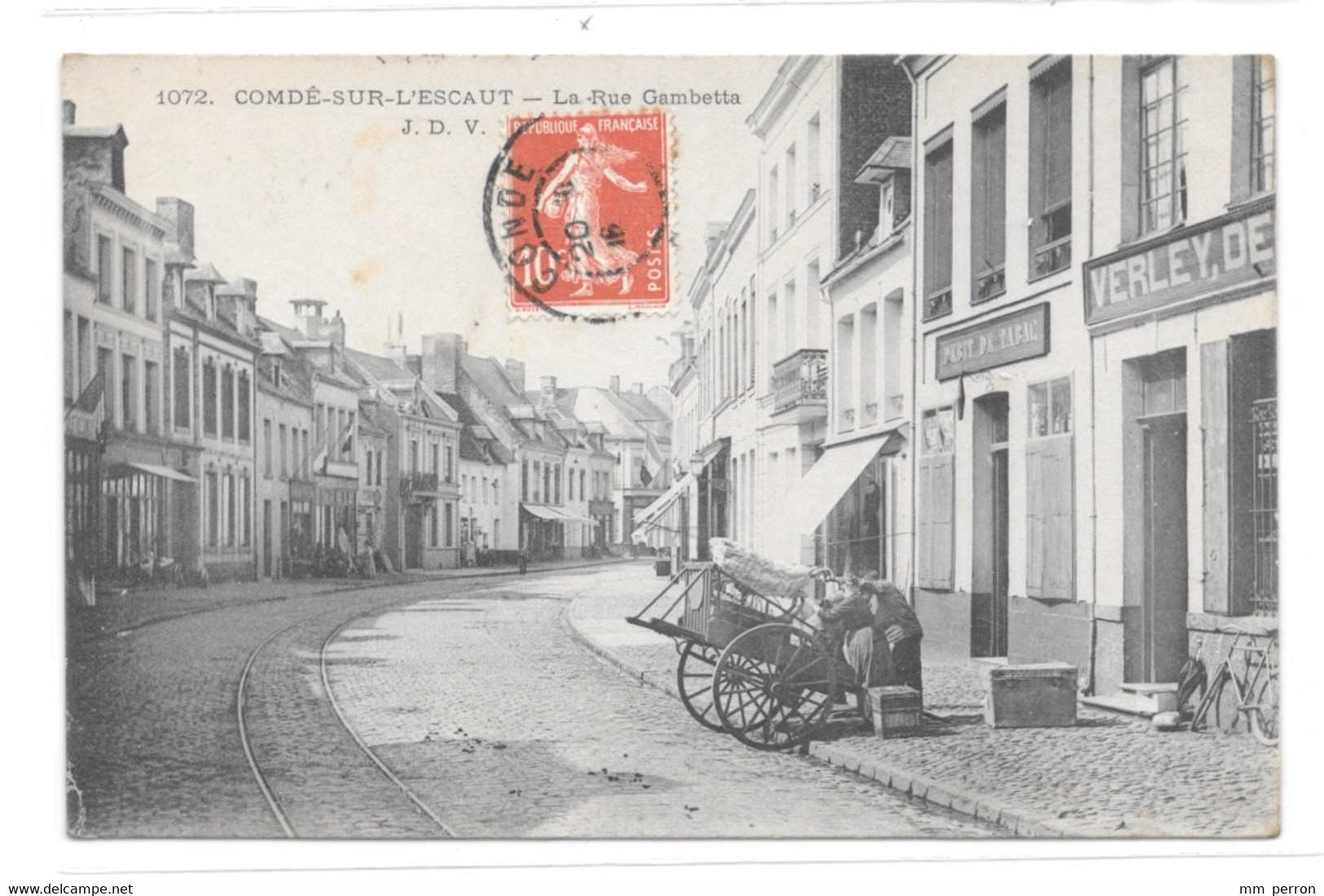 (33965-59) Condé Sur L'Escaut - La Rue Gambetta - Conde Sur Escaut