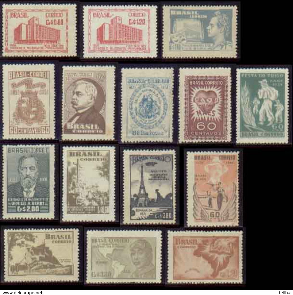 Brazil 1951 Unused Commemorative Stamps - Annate Complete