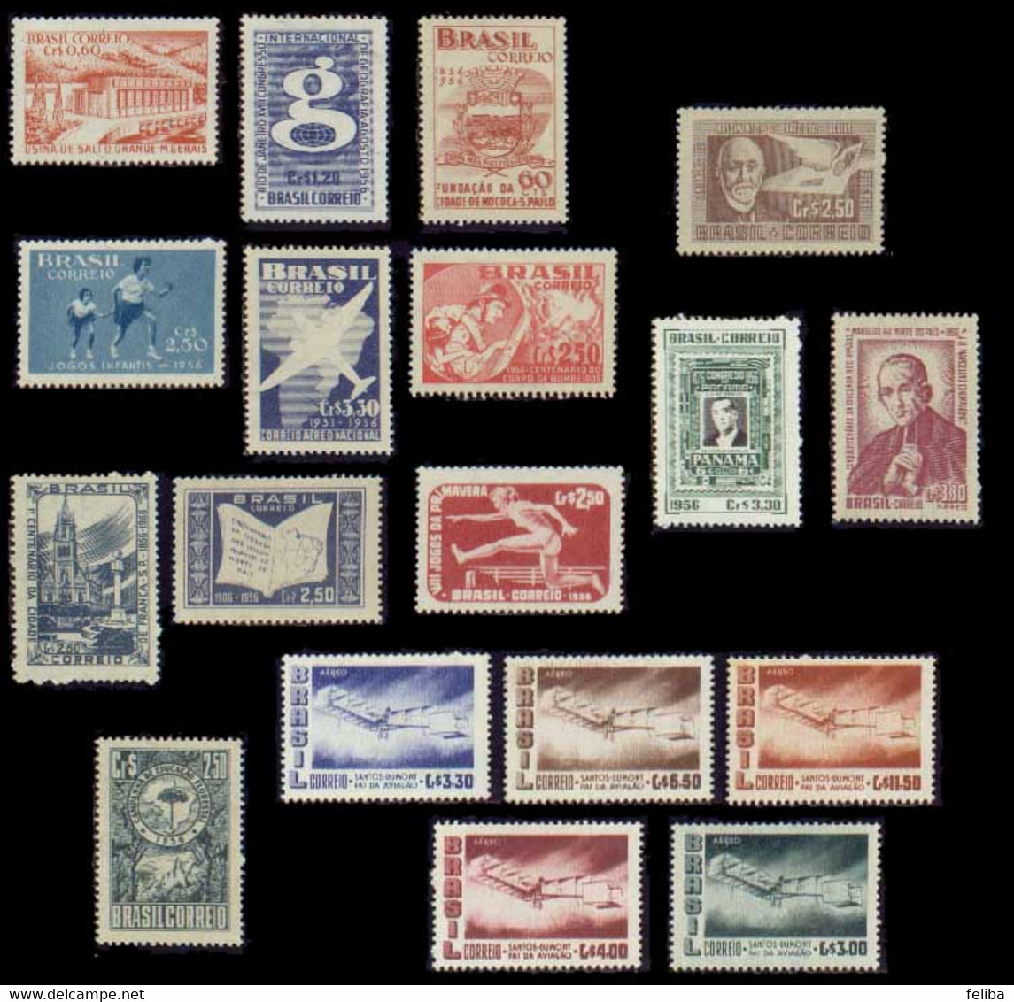 Brazil 1956 Unused Commemorative Stamps - Full Years