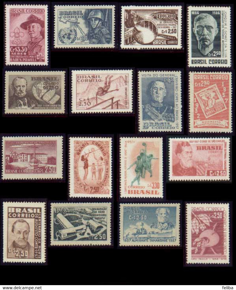 Brazil 1957 Unused Commemorative Stamps - Full Years