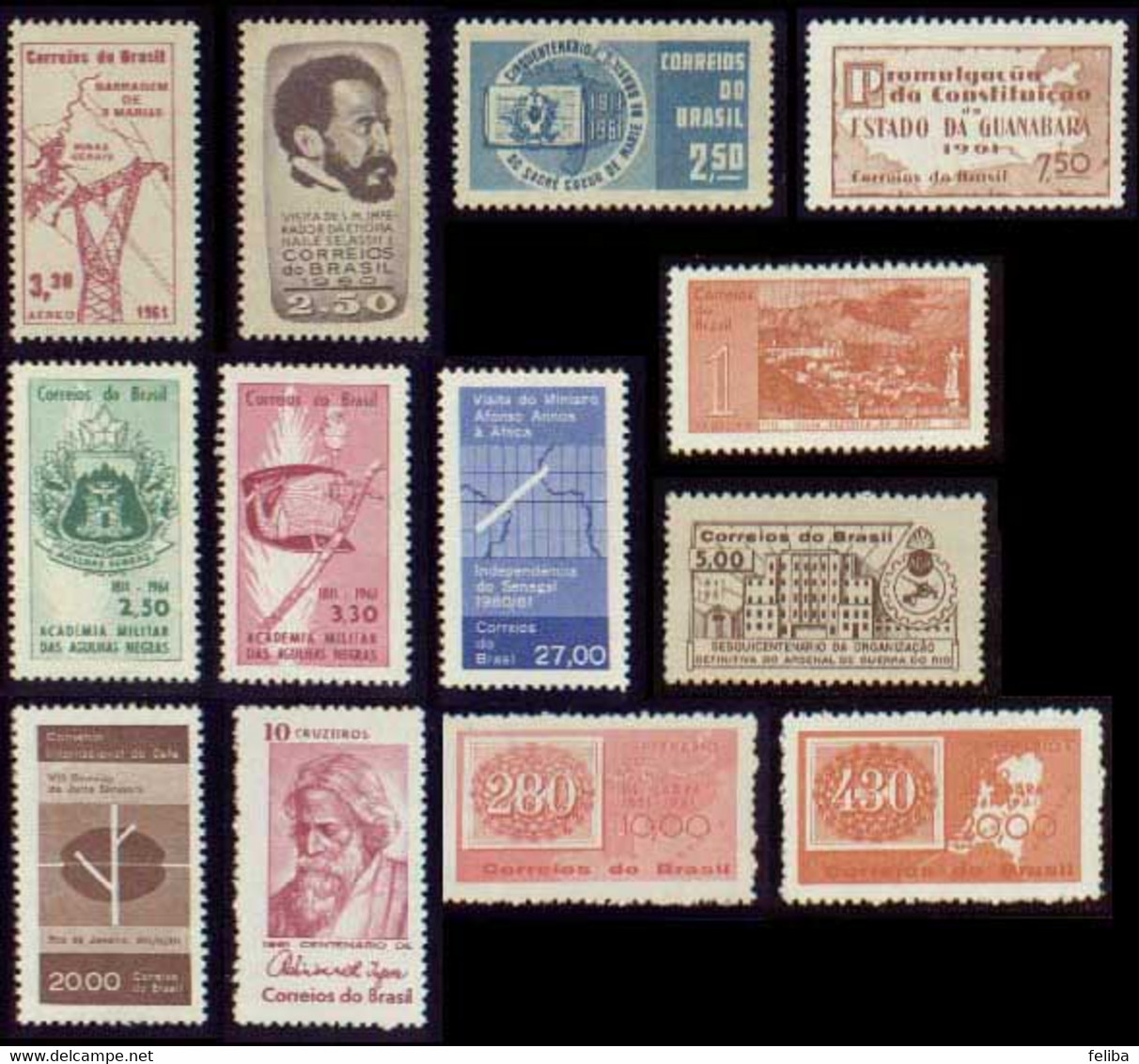 Brazil 1961 Unused Commemorative Stamps - Full Years