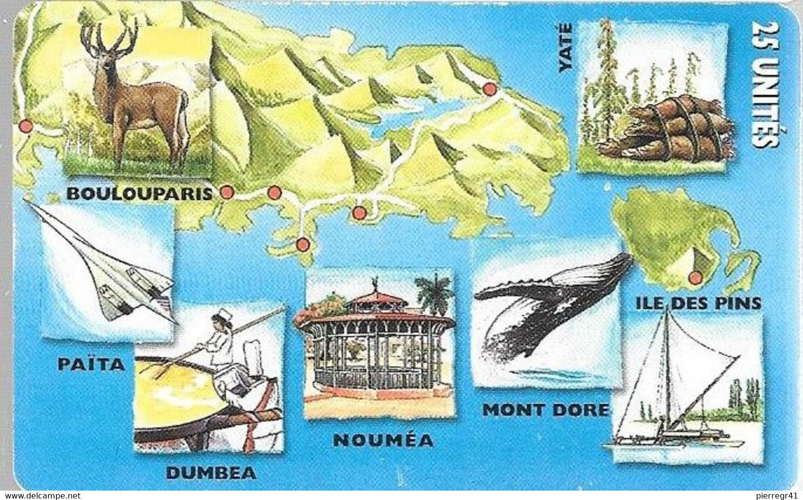 CARTE-PUCE-NOUVELLE-CALEDONIE-25U-SC7-NC64-05/99-ILES NC-PUZZLE 4-V° 02233433-UTILISE-TBE - Nouvelle-Calédonie