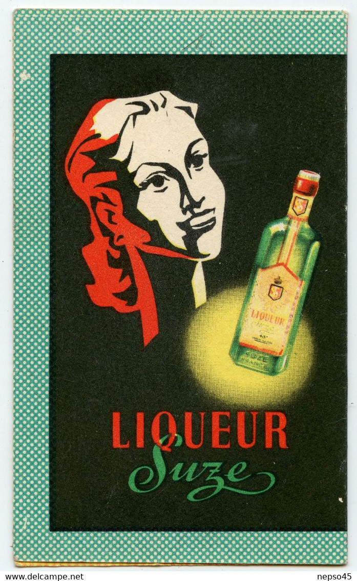 Calendrier Publicitaire Petit Format Année1955.Suze Gentiane.Liqueur Suze.d'après L'illustrateur Falcucci.Maisons-Alfort - Tamaño Pequeño : 1901-20