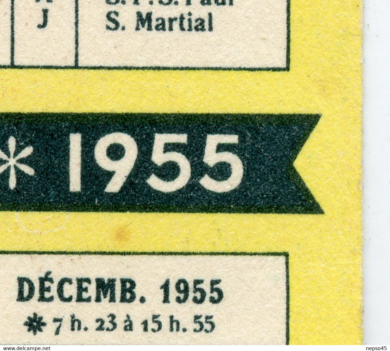 Calendrier Publicitaire Petit Format Année1955.Suze Gentiane.Liqueur Suze.d'après L'illustrateur Falcucci.Maisons-Alfort - Small : 1901-20