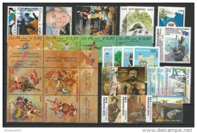 SAN MARINO - 2004 - Annata Completa - 32 Valori - Year Complete ** MNH/VF - Annate Complete