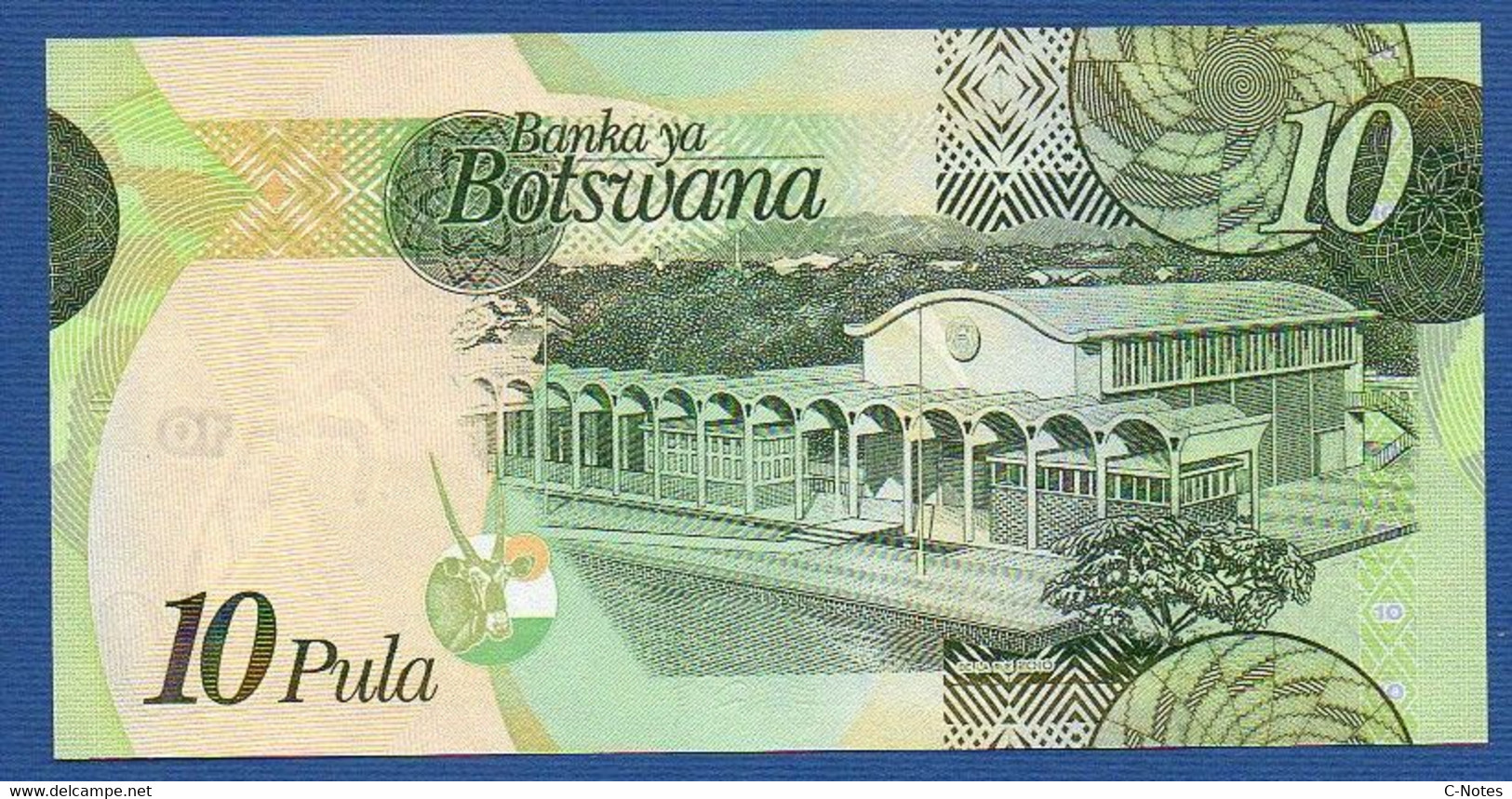 BOTSWANA - P.30b – 10 PULA 2010 UNC Prefix AB 7562746 - Botswana