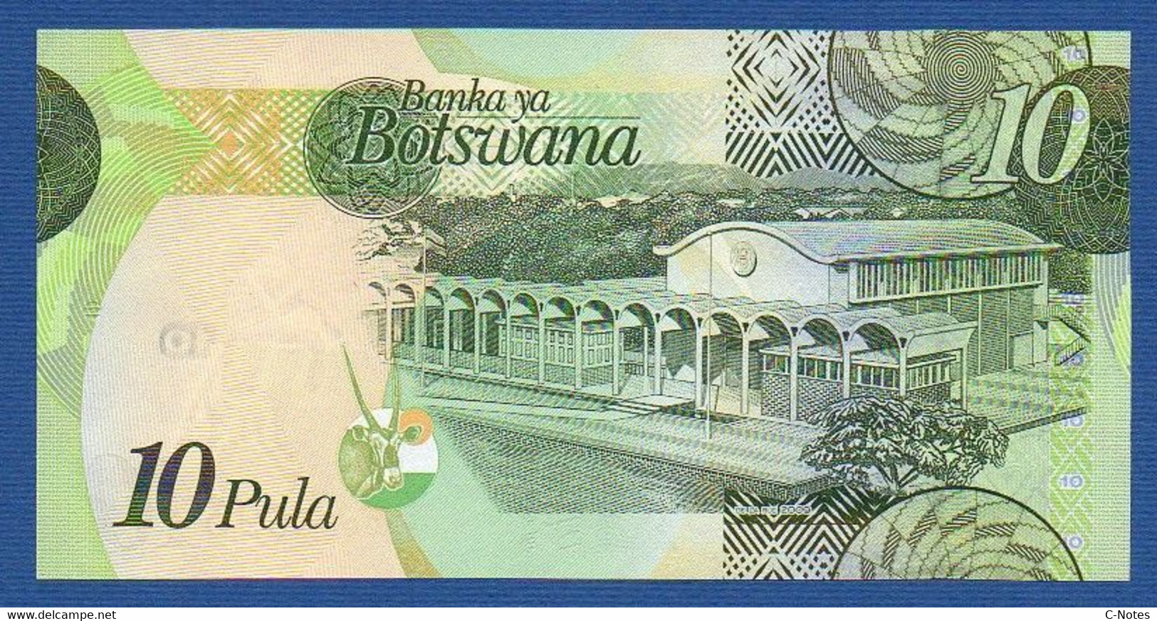 BOTSWANA - P.30a – 10 PULA 2009 UNC Prefix AA 0063696 - Botswana