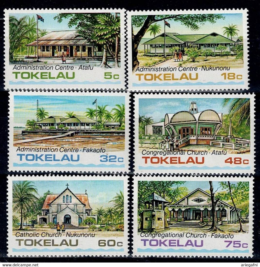 TOKELAU 1985 BUILDING MI No 117-22 MNH VF!! - Tokelau