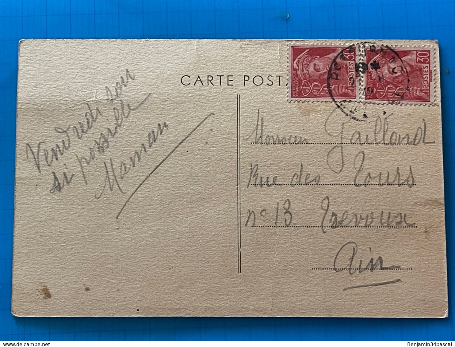 Cpa France vieux métier - Retournac - Dentelles et Dentellières du pays - cachet 1949