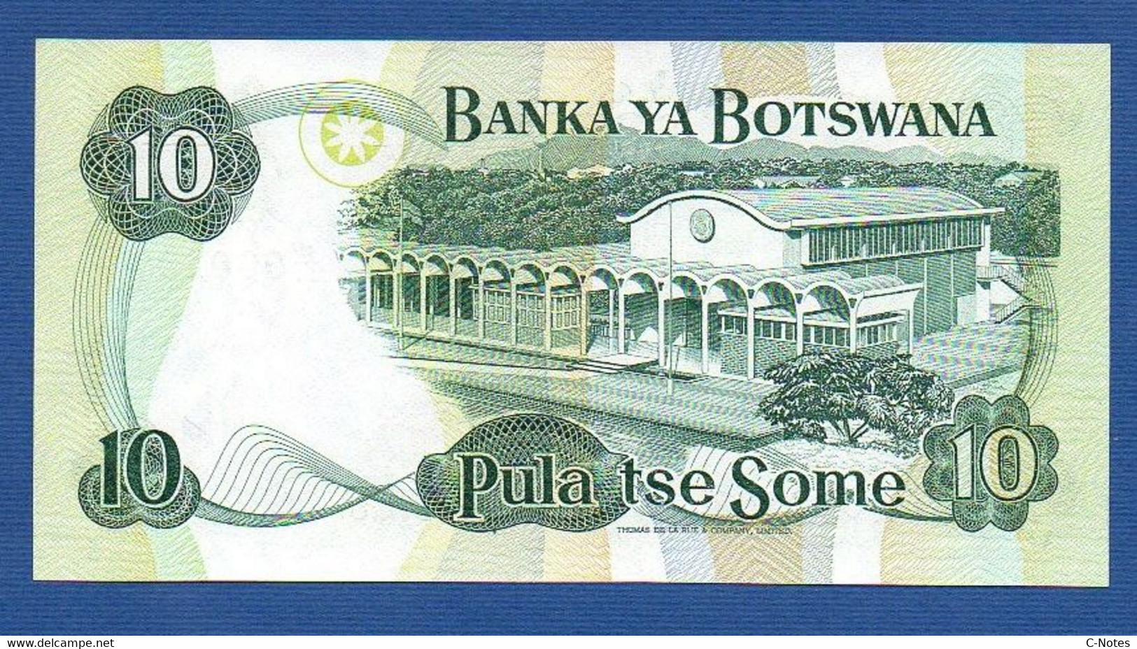 BOTSWANA - P. 9b – 10 PULA  ND (1982) UNC, Prefix D/14 000207 Low Serial Number - Botswana