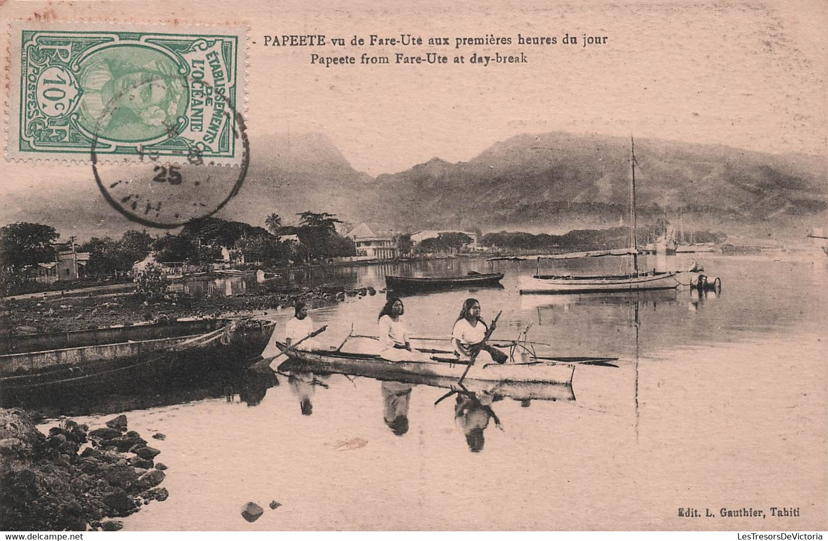 Tahiti - Papeete Vu De Fare Ute Aux Premieres Heures Du Jour - Edit Gauthier - Carte Postale Ancienne - - Tahiti