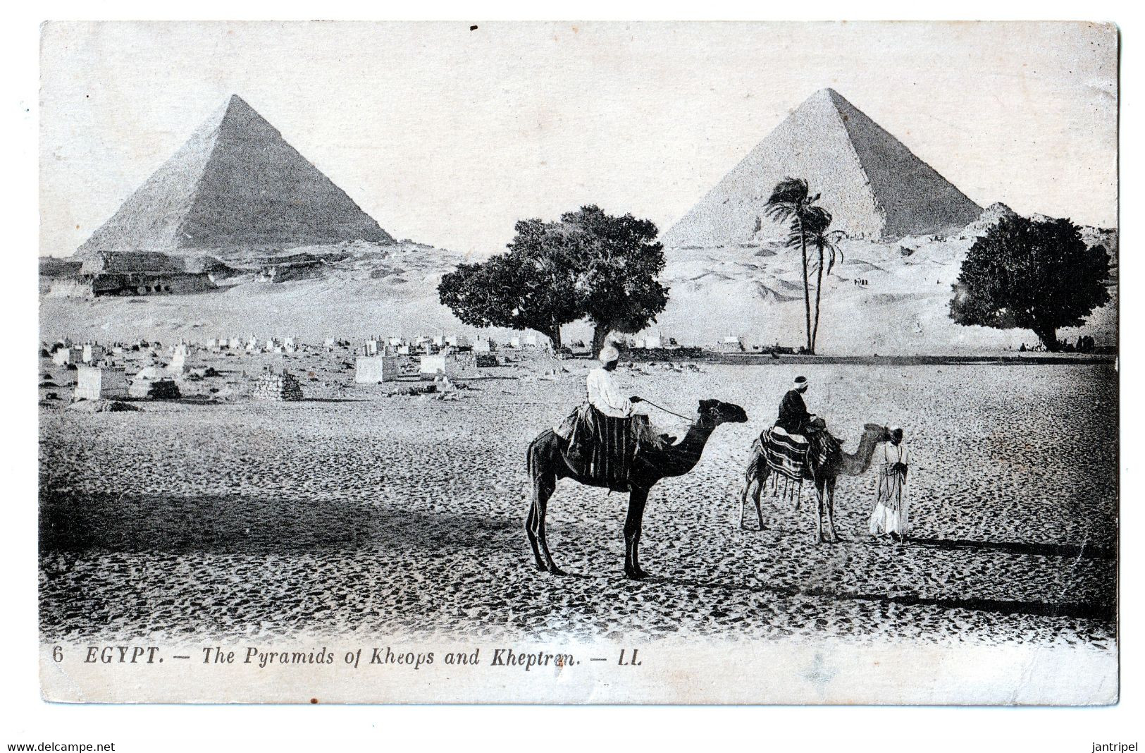 PORT SAID  1919 PPC FRENCH PORT SAID STAMP PYRAMIDS  SEND To HOLLAND - Lettres & Documents