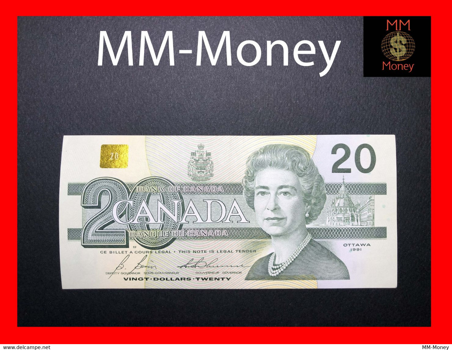 CANADA 20 $  1991  P. 97   "sig.  Bonin - Thiessen"    AU  [MM-Money] - Canada