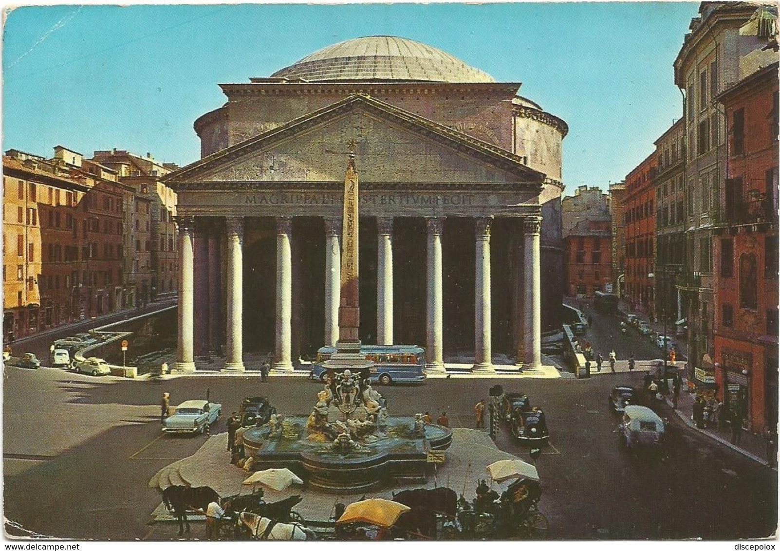 AC5612 Roma - Il Pantheon - Auto Cars Voitures Bus Autobus / Viaggiata 1971 - Pantheon