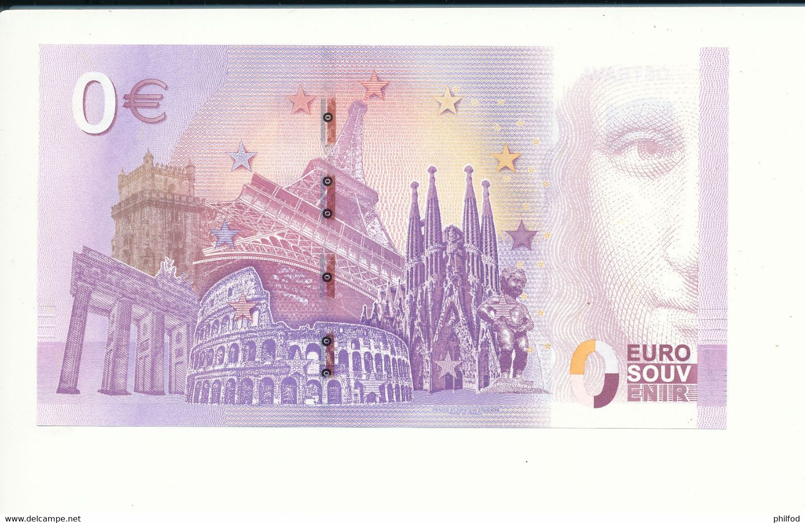 Billet Touristique 0 Euro - OSTRAVA - CZAF - 2019-1 - N° 9443 - Billet épuisé - Autres & Non Classés