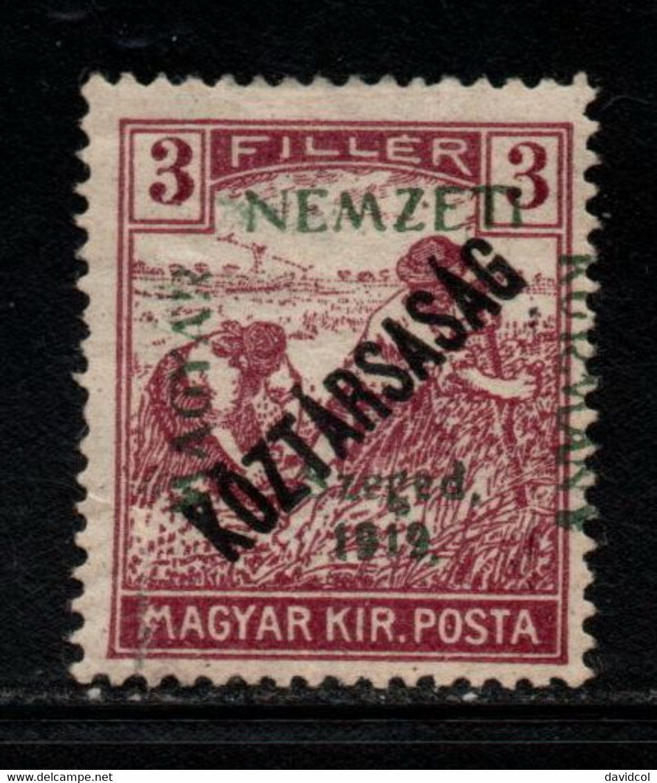 1583- HUNGARY 1919 - SZEGED ISSUE -  SC#: 20 -  MH - OVERPRINTED - Szeged