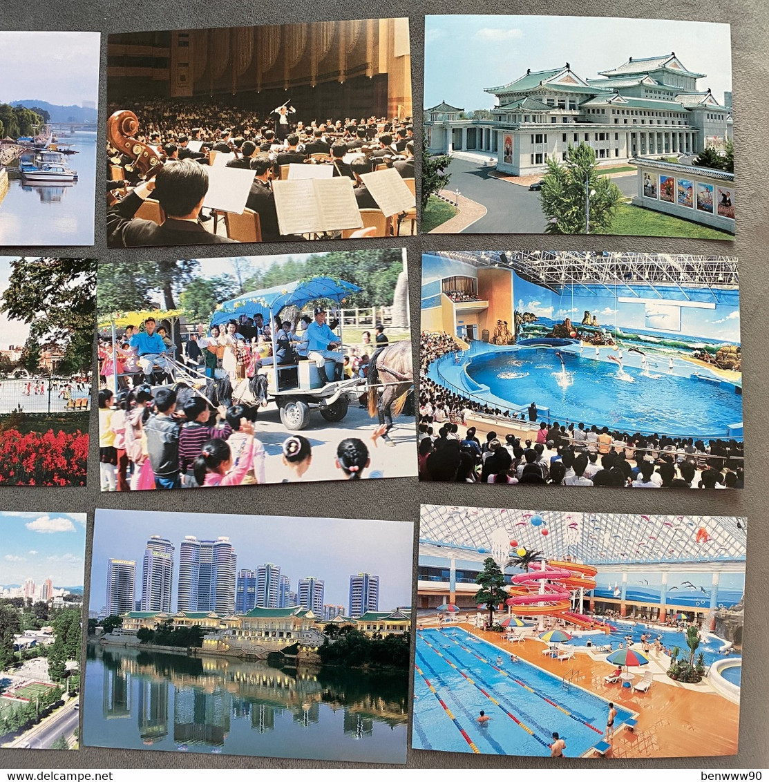 Lot Of 12 NORTH KOREA POSTCARD 2014 PYONGYANG PARK THEATER ZOO RESTAURANT HOTEL - Corée Du Nord