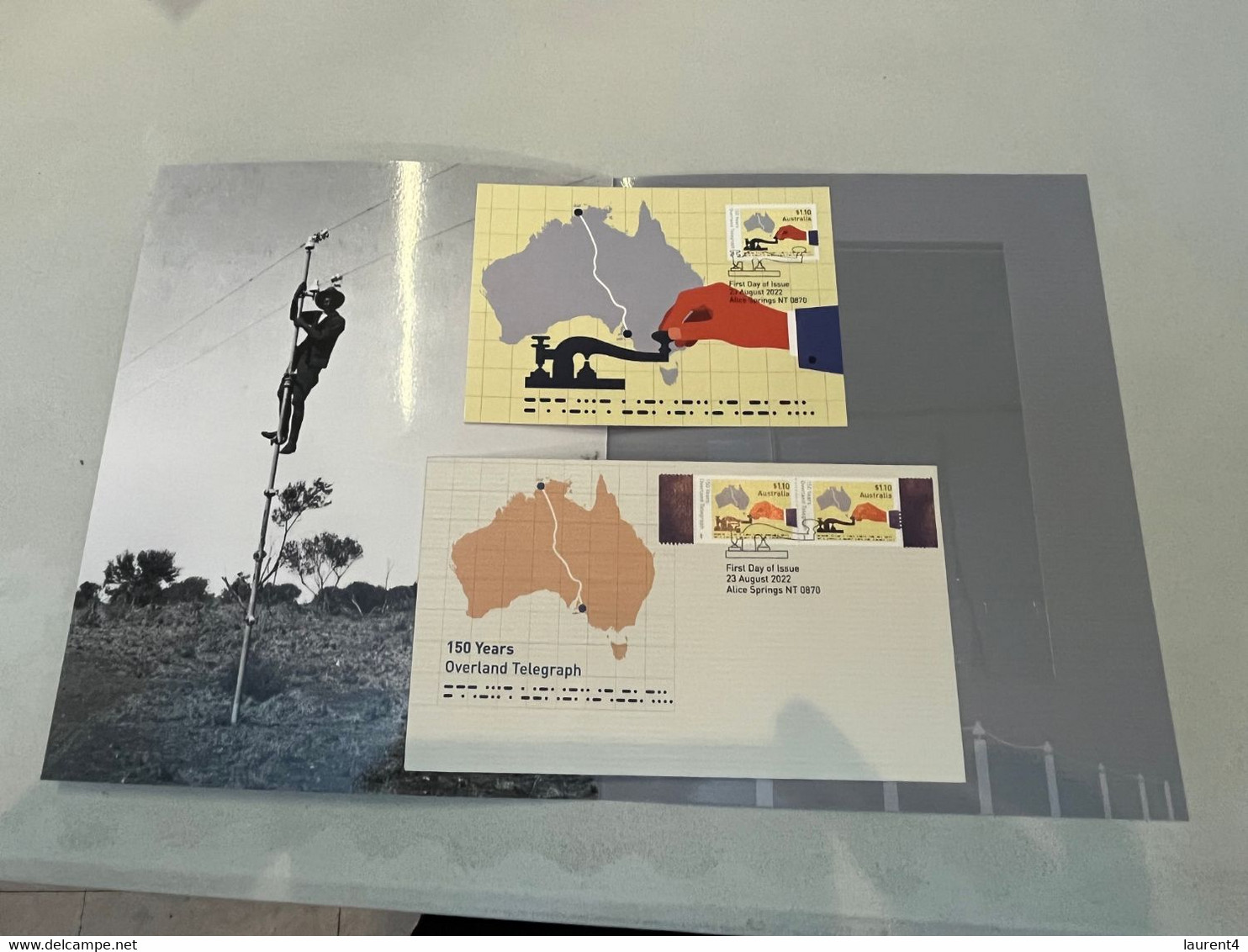 (folder 17-2-2023) Australia Post 2022 - 150 Years Of Overland Telegraph + Cover + Maxicard - Presentation Packs