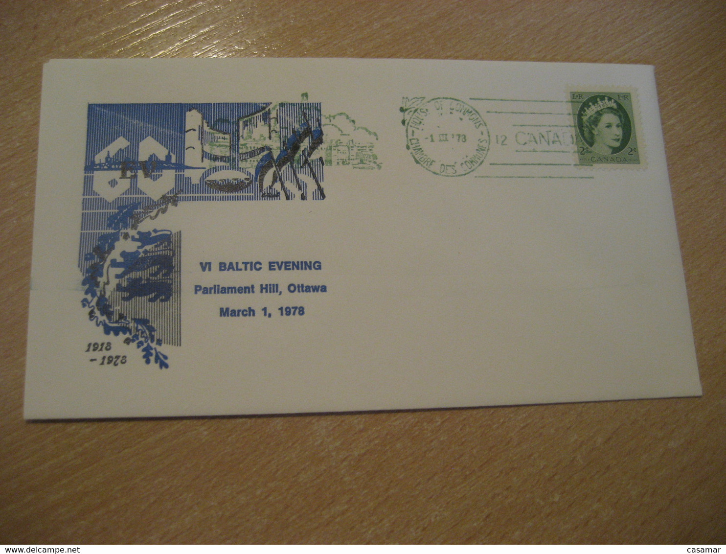 OTTAWA 1978 Baltic Evening Latvia Lithuania Cancel Cover CANADA Estonia Estonie Estland - Cartas & Documentos