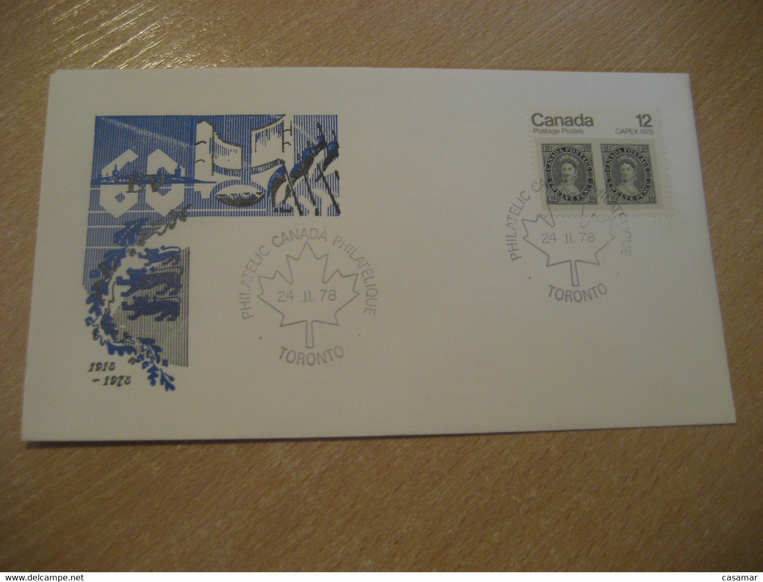 TORONTO 1978 Philatelic Philatelique Cancel Cover CANADA Estonia Estonie Estland - Brieven En Documenten