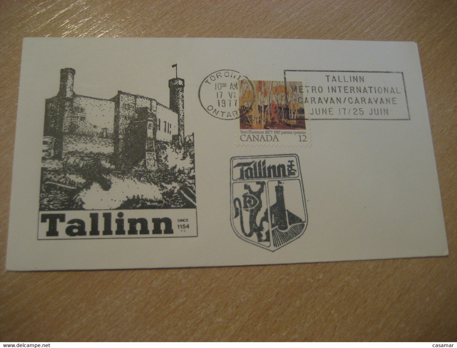 TORONTO 1977 Tallinn Metro Caravan Caravane Cancel Cover CANADA Estonia Estonie Estland - Covers & Documents