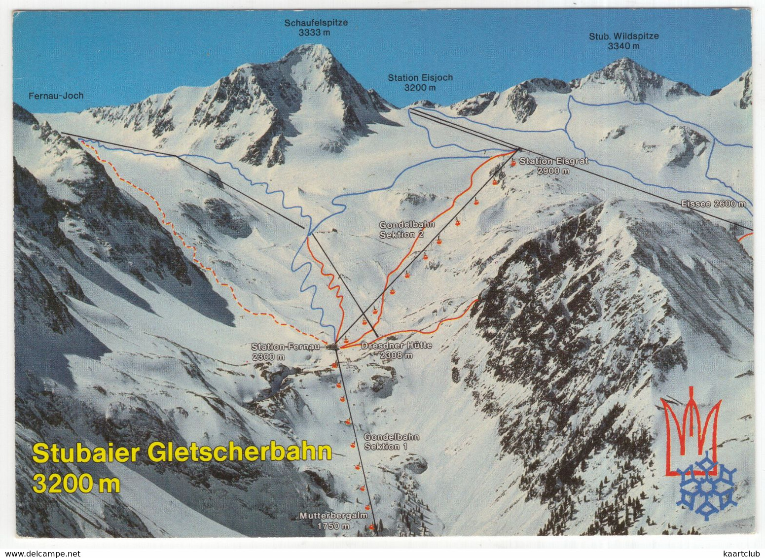 Stubaier Gletscherbahn, 3200 M - Stubaital, Tirol - (Österreich/Austria) - Neustift Im Stubaital