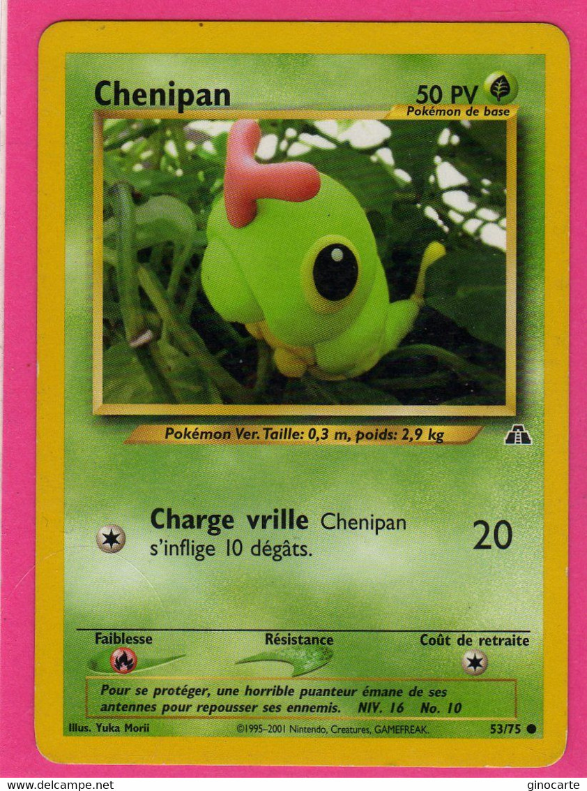 Carte Pokemon Francaise 1995 Wizards Neo Discovery 53/75 Chenipan 50pv Bon Etat - Wizards