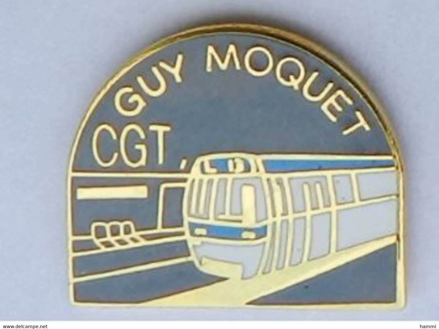 SY91 Pin's Syndicat CGT Cheminots TGV SNCF GUY MOQUET Résistant Né à Châteaubriant Loire Qualité EGF Achat Immédiat - TGV