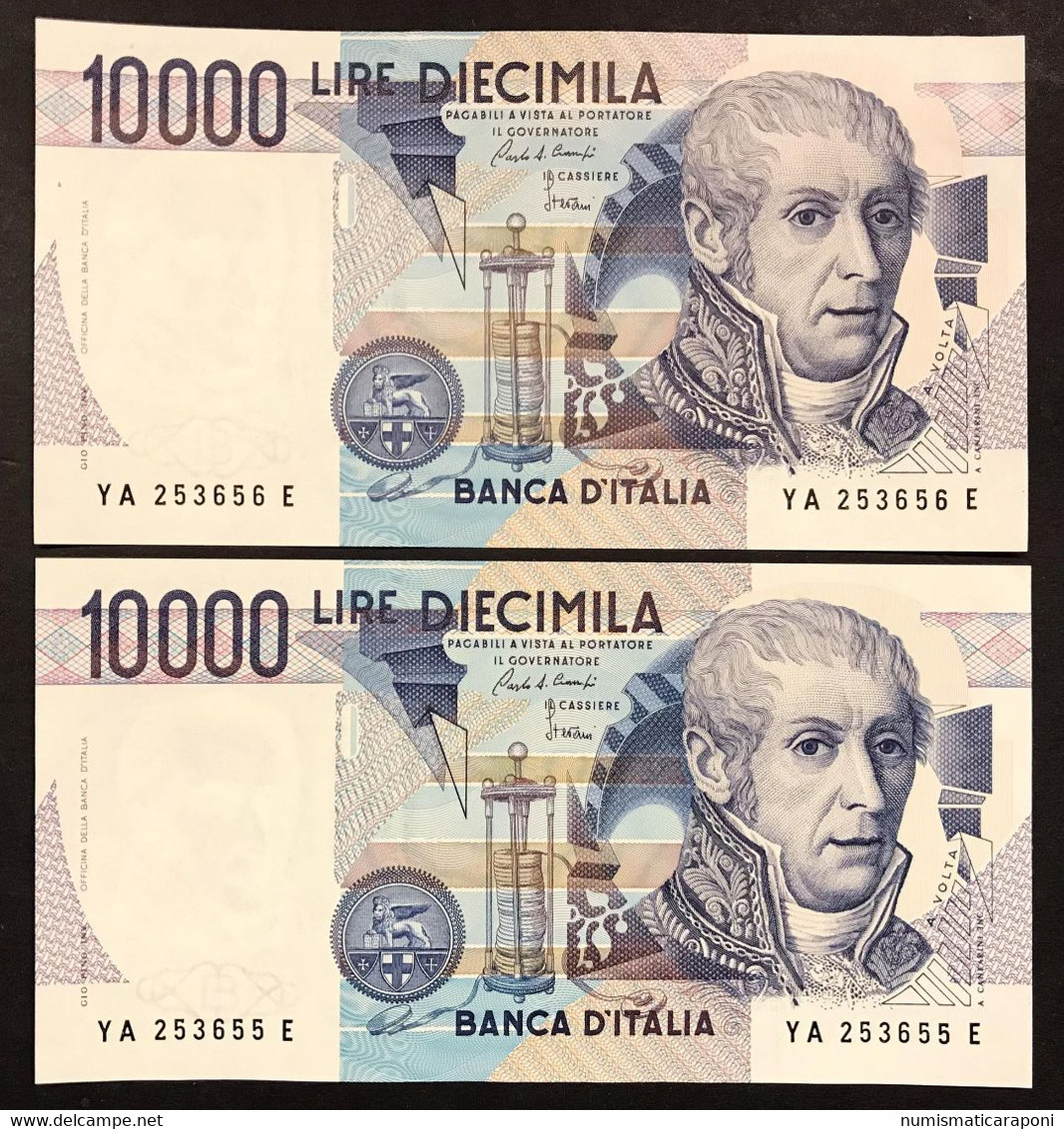10000 Lire Alessandro Volta  A 1984 2 Es. Q.fds/fds Consecutivi  LOTTO 3084 - 10.000 Lire