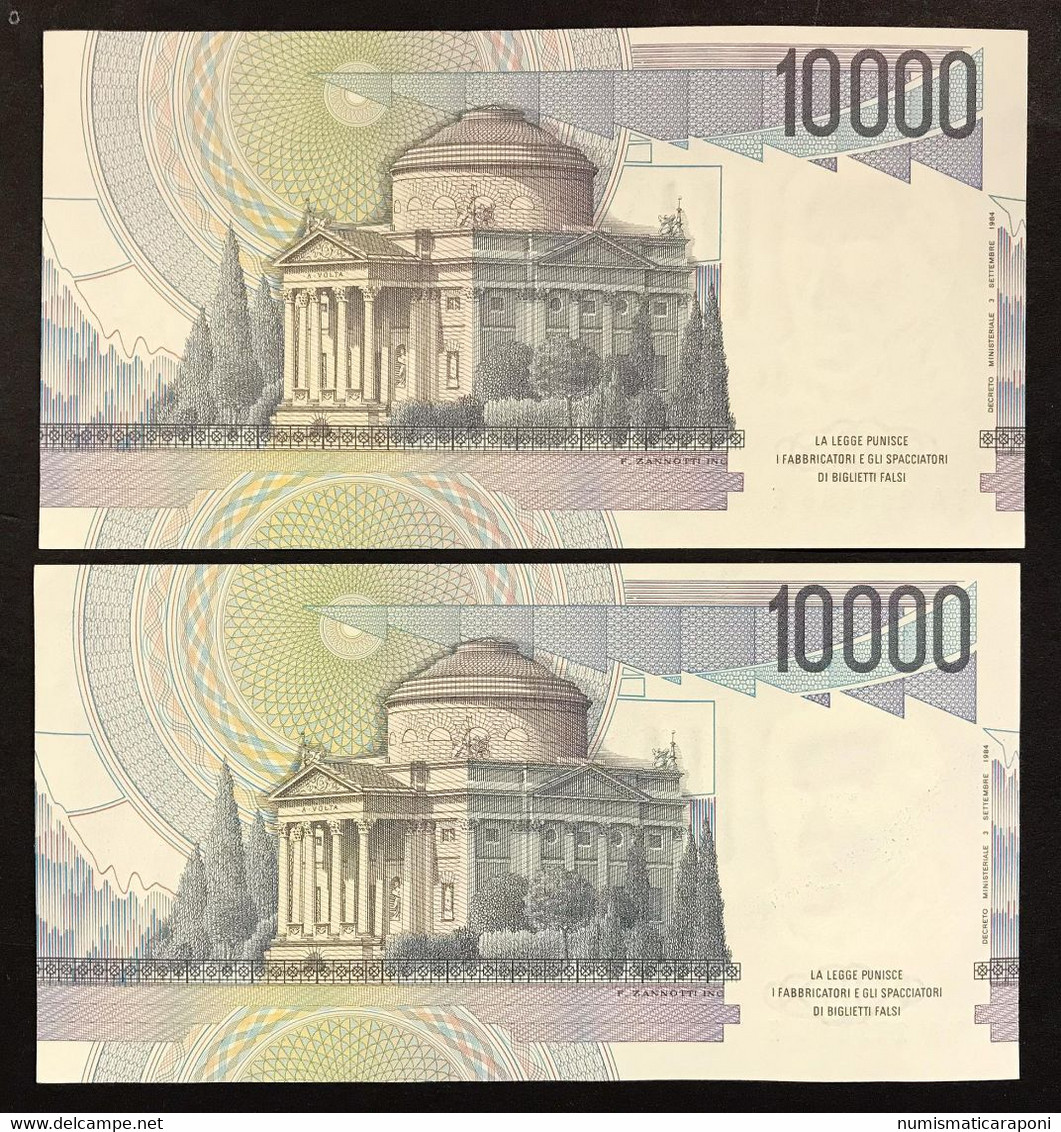 10000 Lire Alessandro Volta  A 1984 2 Es. Q.fds/fds Consecutivi  LOTTO 3084 - 10.000 Lire