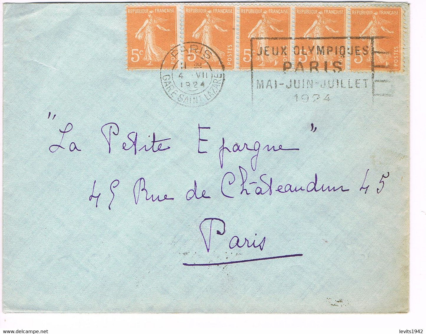 JEUX OLYMPIQUES 1924 -  MARQUE POSTALE - ESCRIME - POLO - JOUR DE COMPETITION - 04-07 - - Ete 1924: Paris