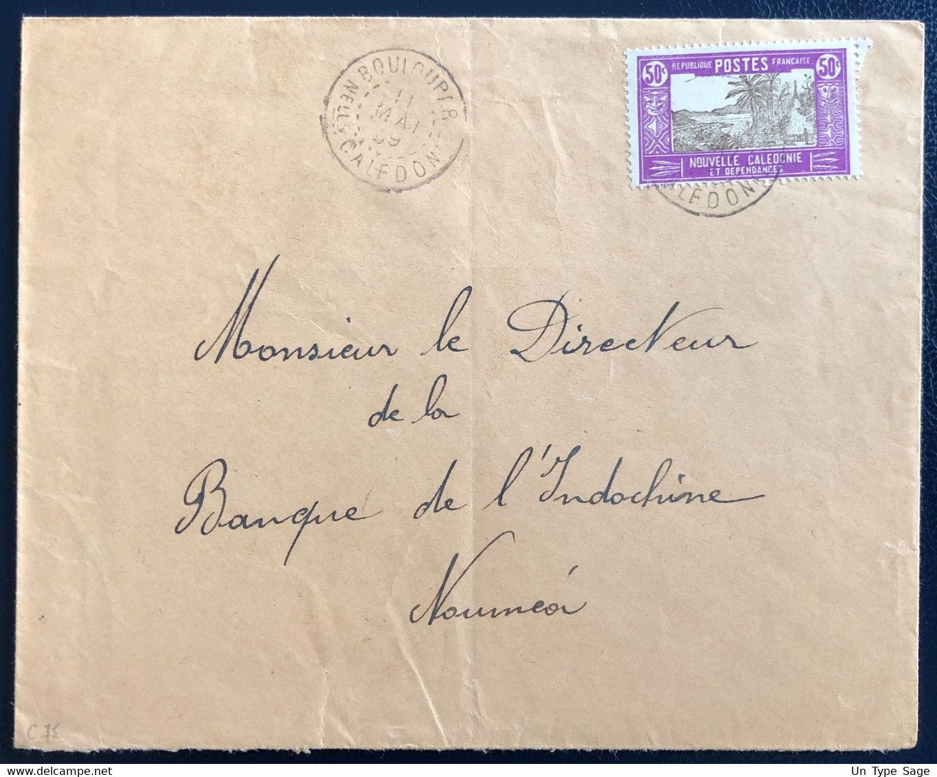 Nouvelle Calédonie Divers Sur Enveloppe TAD BOULOUPARIS 11.5.1939 - (B4606) - Lettres & Documents