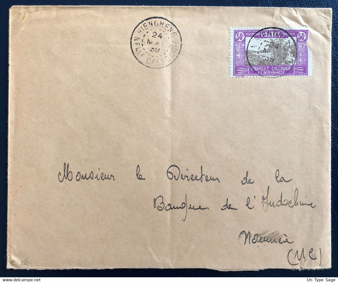 Nouvelle Calédonie Divers Sur Enveloppe TAD HIENGHENE 24.5.1939 - (B4607) - Brieven En Documenten