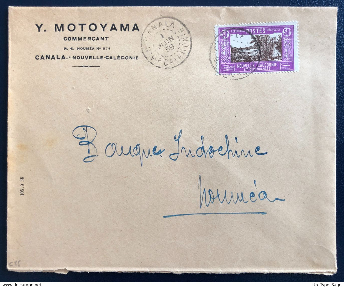 Nouvelle Calédonie Divers Sur Enveloppe TAD CANALA 1.6.1939 - (B4623) - Storia Postale