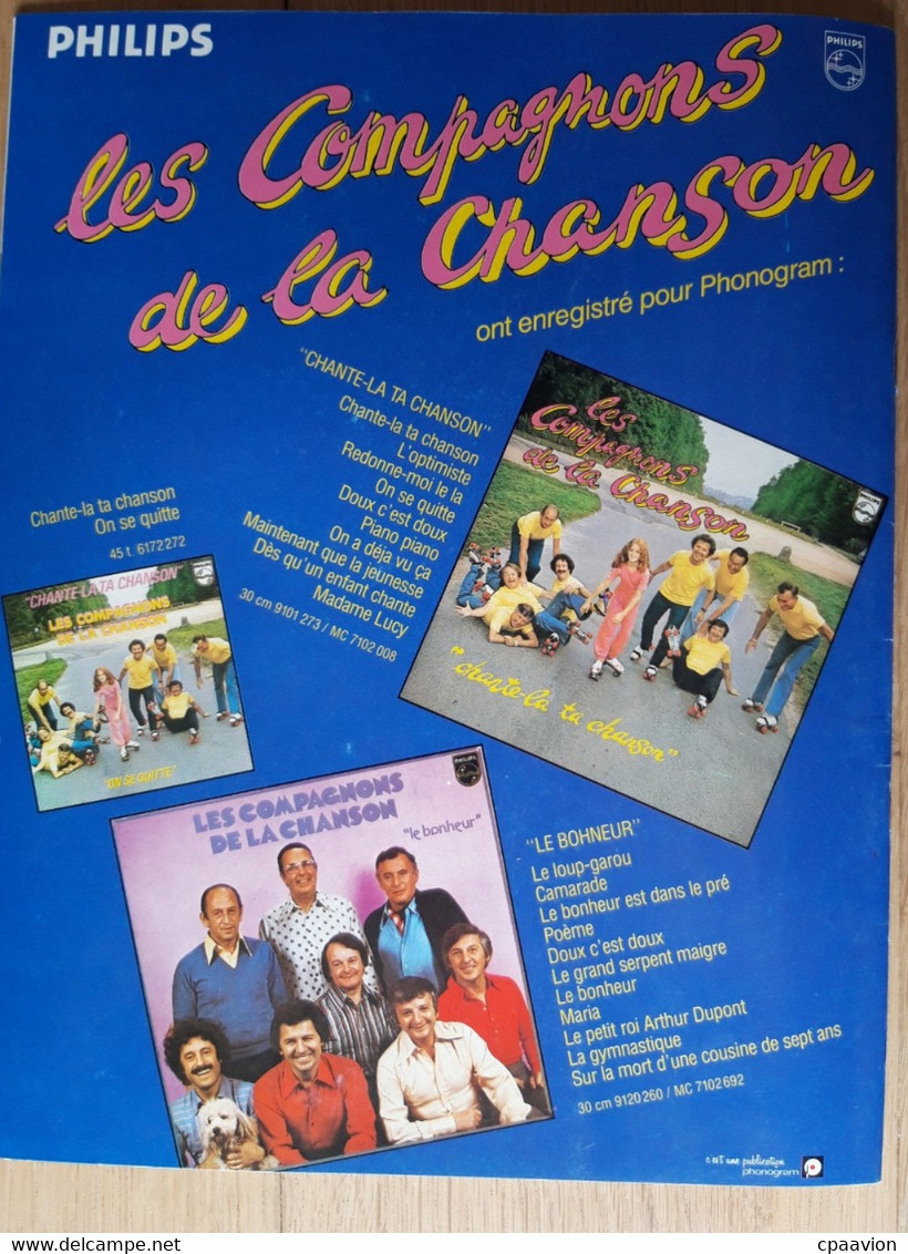 AU REVOIR DU 15 NOVEMBRE 1981 DES COMPAGNONS DE LA CHANSON À LA SCENE - Programme