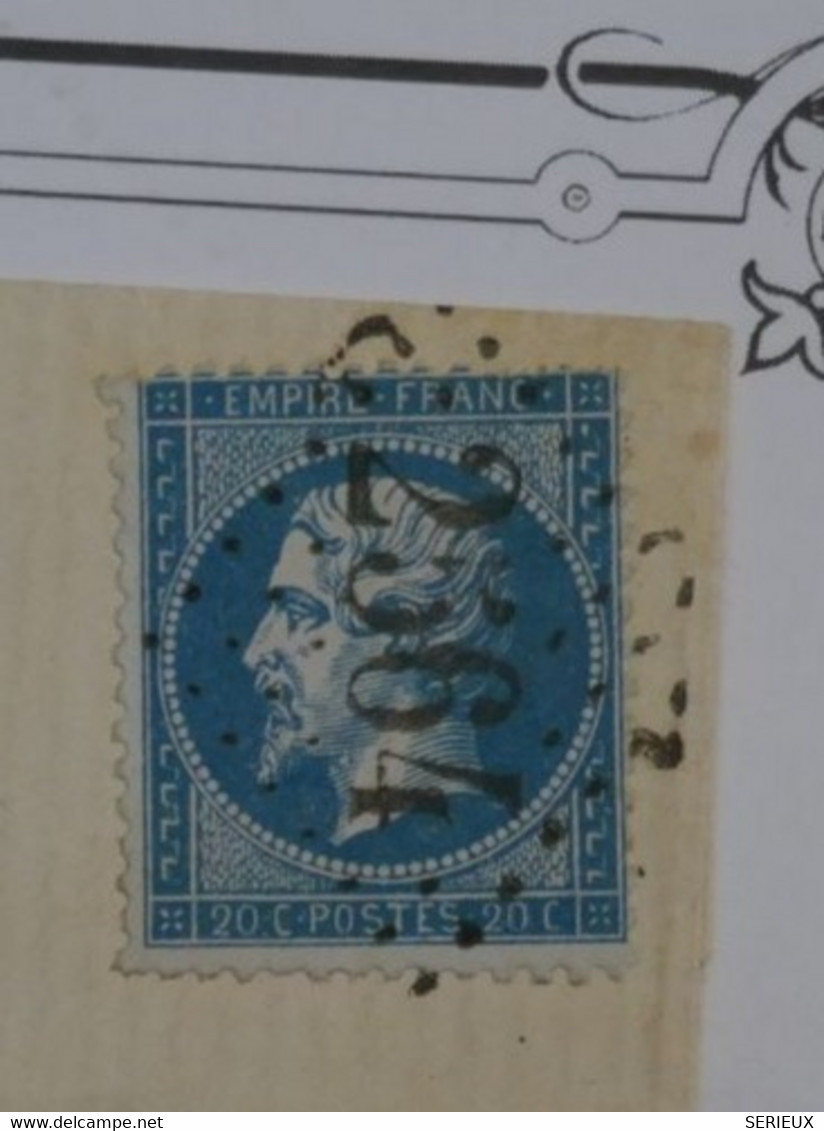 BO6 FRANCE BELLE  LETTRE    1865 MOULLINS A MORTAGNE   +N°22 + AFFRANCH. INTERESSANT - 1862 Napoléon III