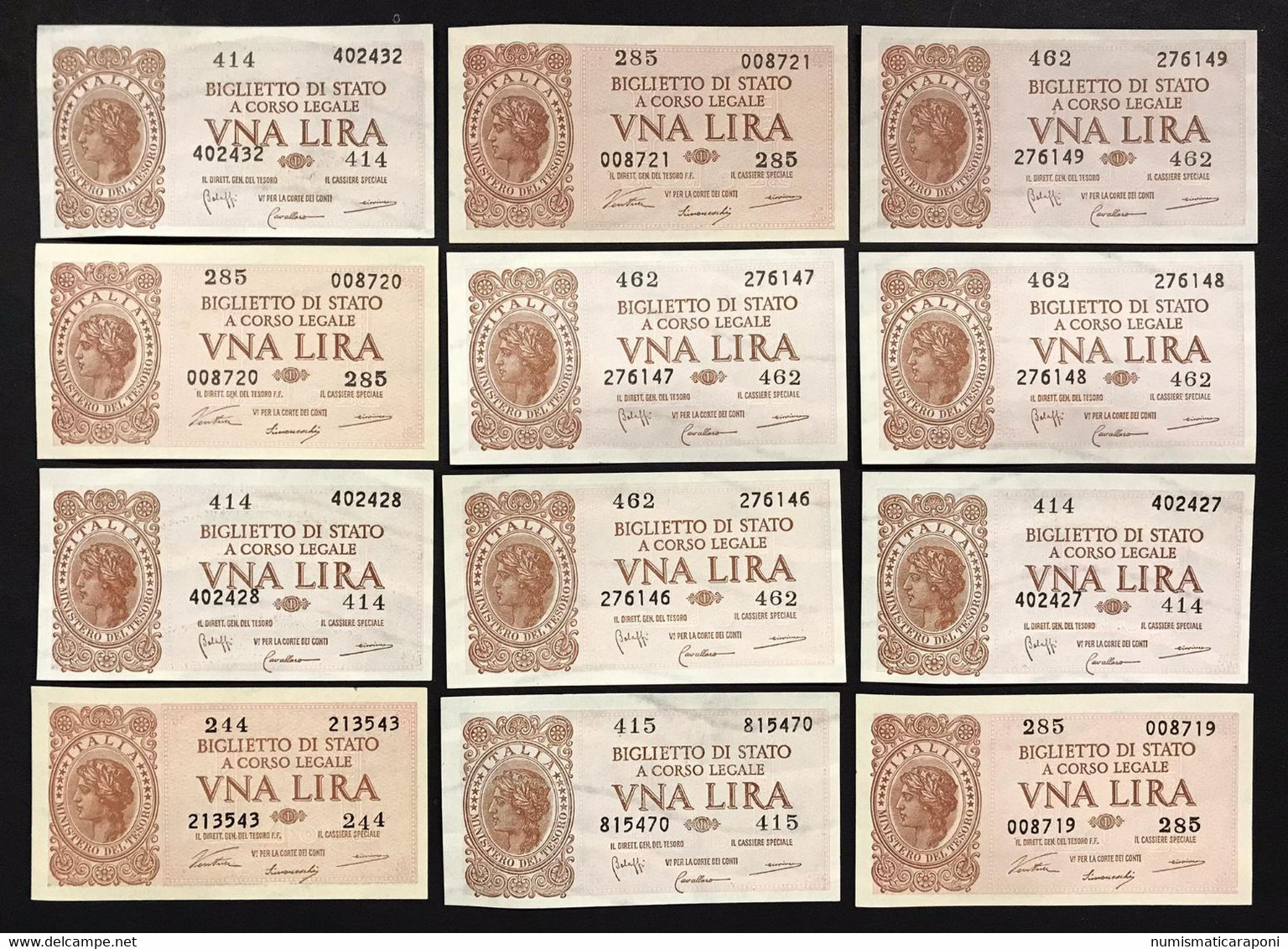 Vitt. Em. III° Da 1 A 10 Lire 26 Banconote In Alta Conservazione   LOTTO 3135 - Italië– 5 Lire