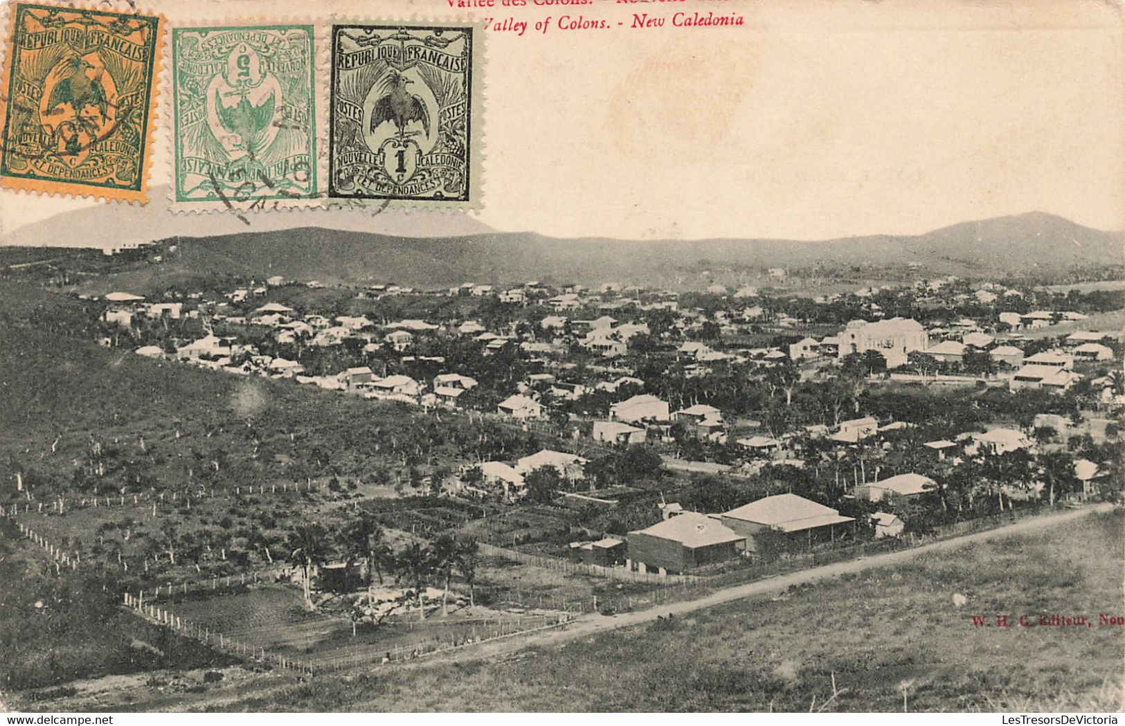 Nouvelle Calédonie - Vallée Des Colons - Panorama - Edit. W.H.C. -   - Carte Postale Ancienne - Nieuw-Caledonië