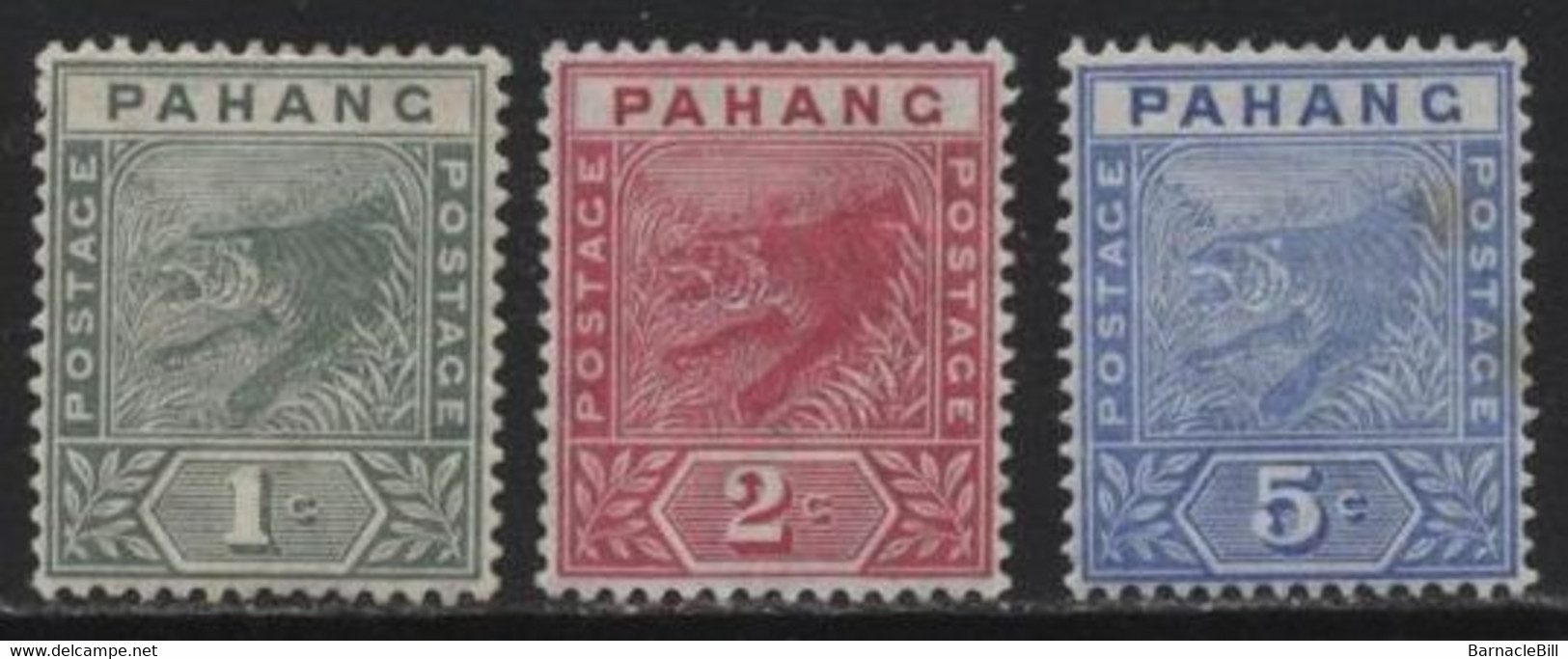 Pahang (01) 1891 Tiger Set. Unused. Hinged. - Pahang