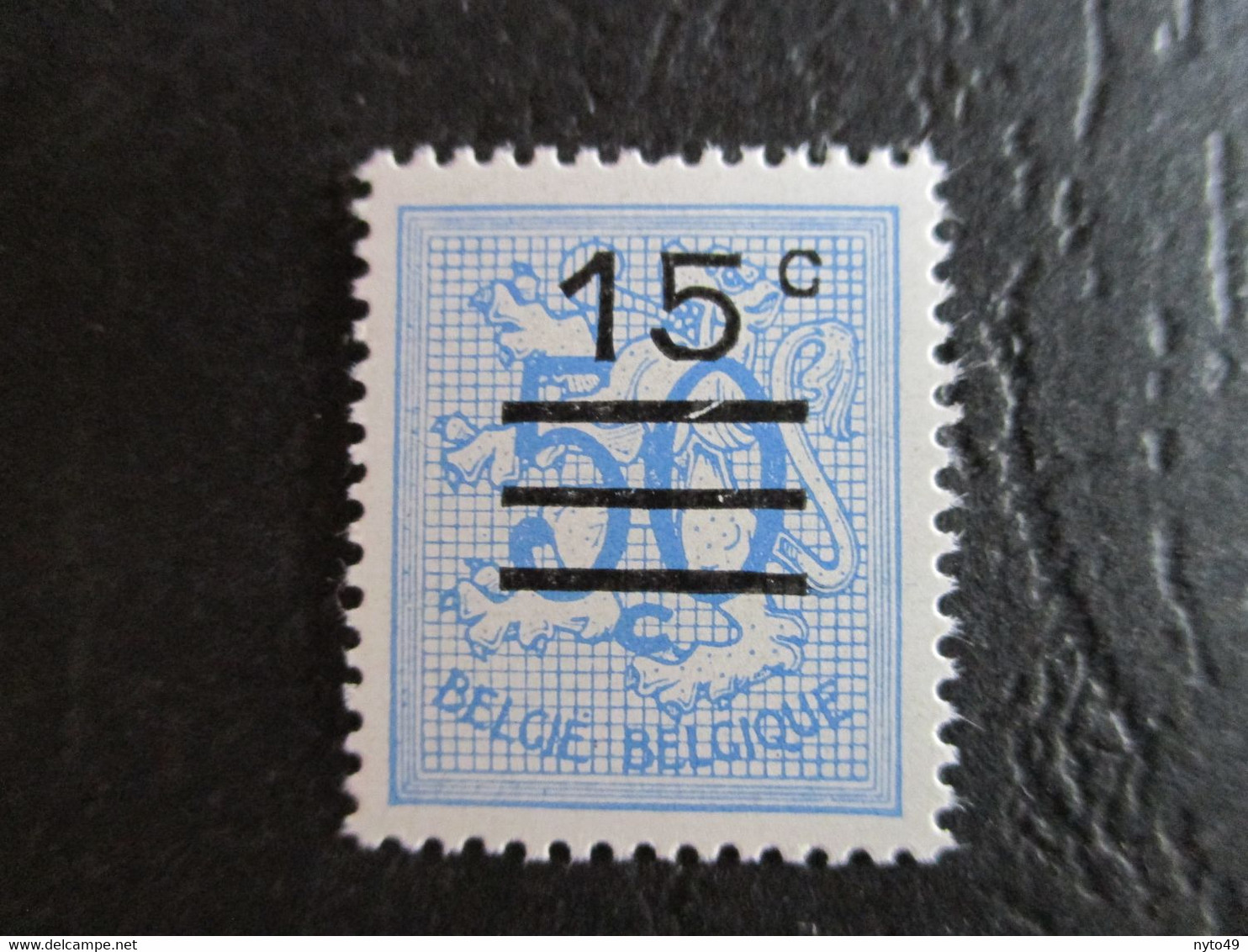 Nr 1446 - Cijfer Op Heraldieke Leeuw Met Opdruk - Luppi/Varibel V13 Witte Griffe In Bovenste Lijn Van Opdruk - MNH** - Autres & Non Classés