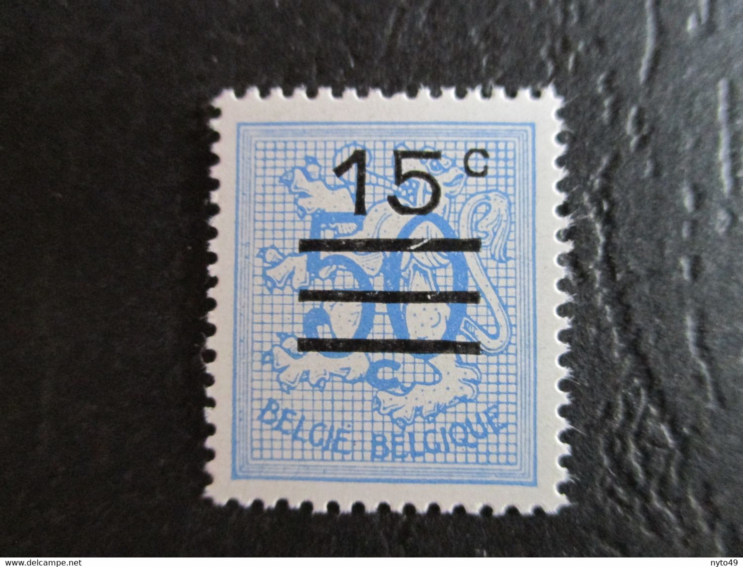 Nr 1446 - Cijfer Op Heraldieke Leeuw Met Opdruk - Luppi/Varibel V13 Witte Griffe In Bovenste Lijn Van Opdruk - MNH** - Otros & Sin Clasificación