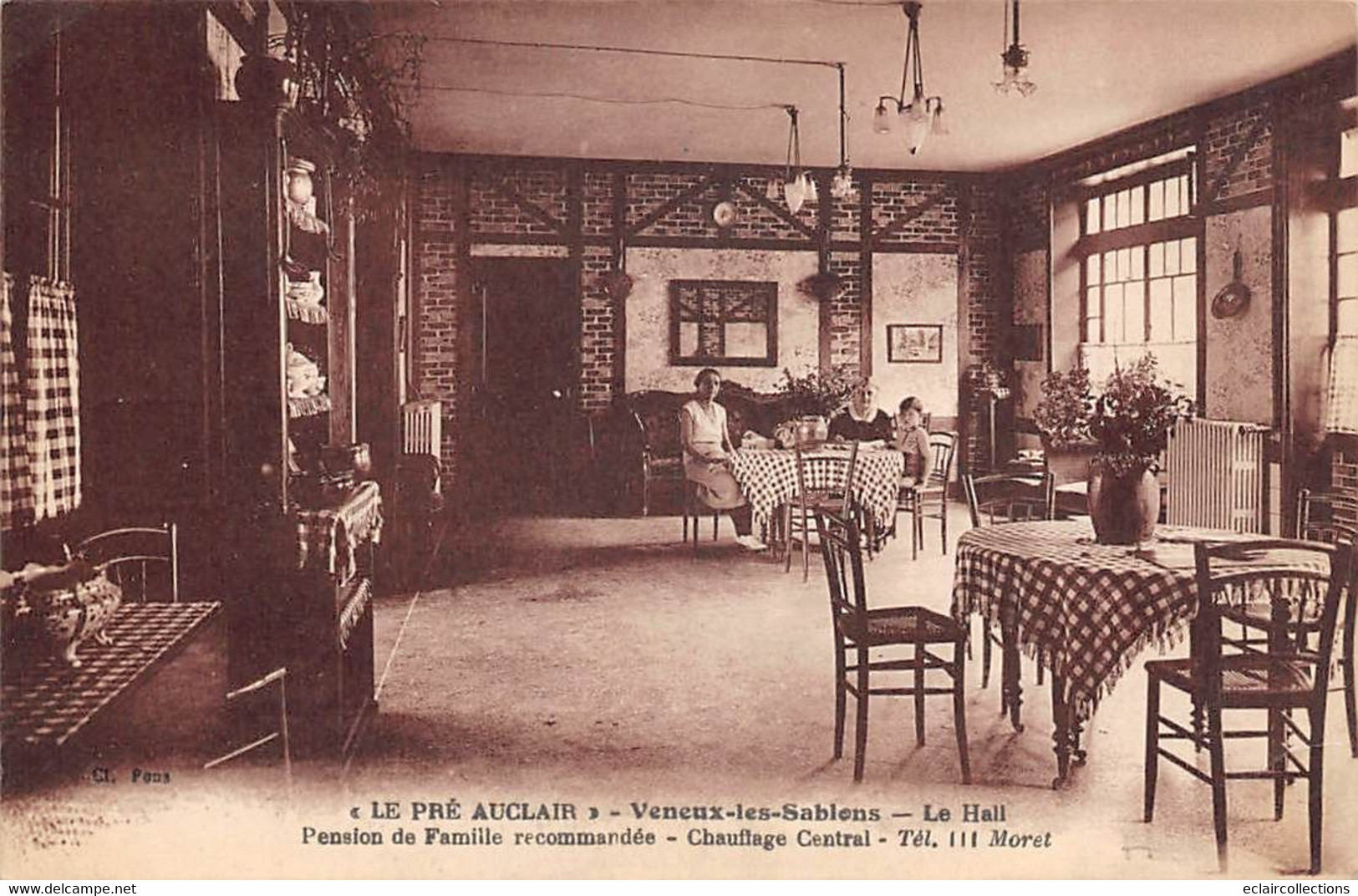 Veneux Les Sablons        77         Pension De Famille. Le Pré Auclair. Le Hall           (voir Scan) - Altri & Non Classificati