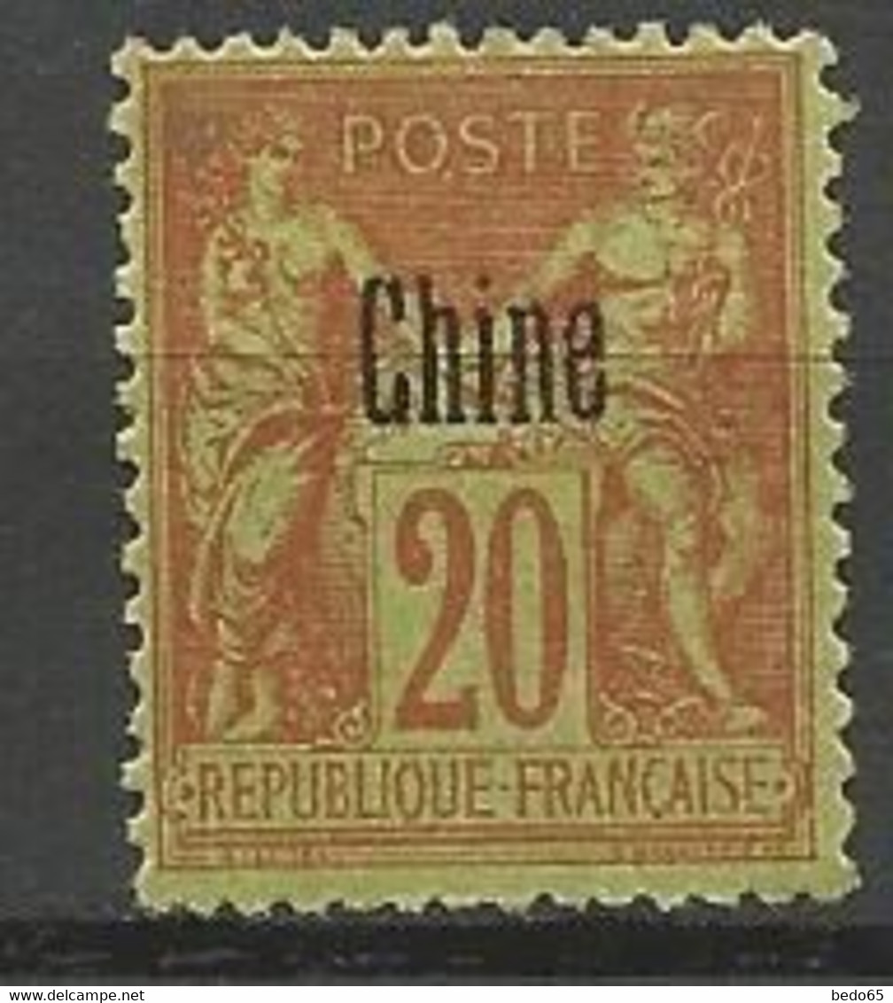 CHINE N° 7 NEUF*   CHARNIERE  / MH - Ongebruikt