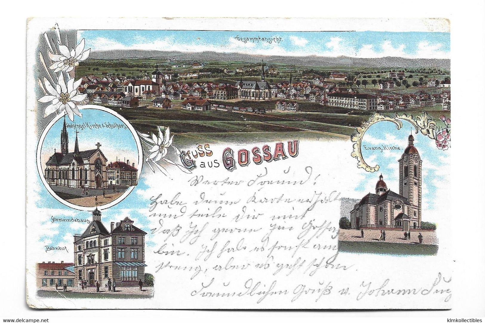 SWITZERLAND SUISSE - ST GALLEN - 1901 LITHO GRUSS AUS GOSSAU - Gossau