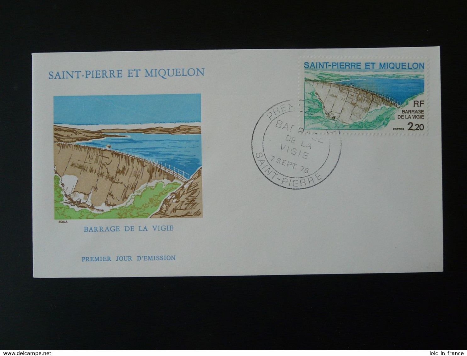 FDC Barrage Dam Saint Pierre Et Miquelon 1976 Ref 100838 - FDC