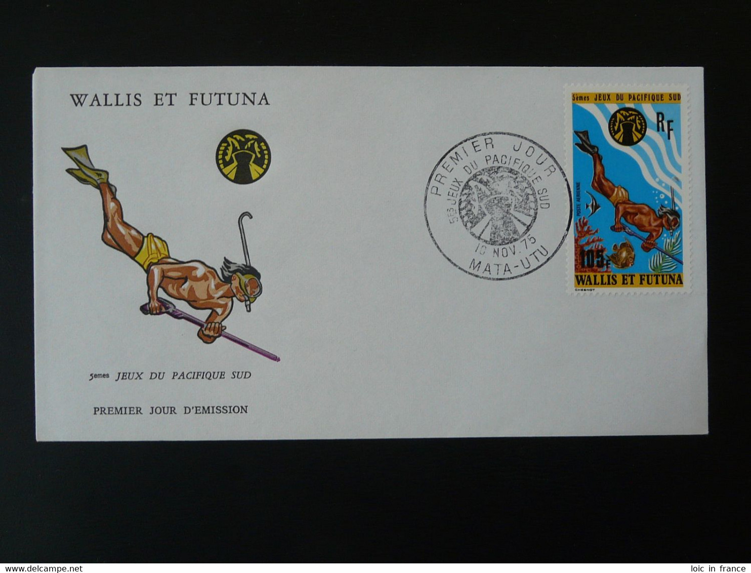 FDC Plongée Diving Wallis Et Futuna 1975 Ref 100864 - Plongée