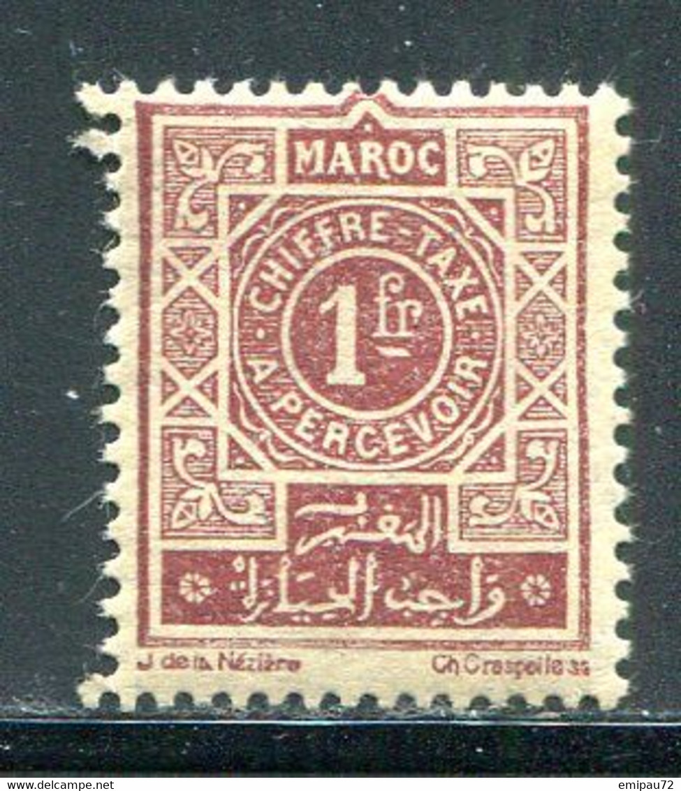 MAROC- Taxe Y&T N°33- Neuf Avec Charnière * - Timbres-taxe