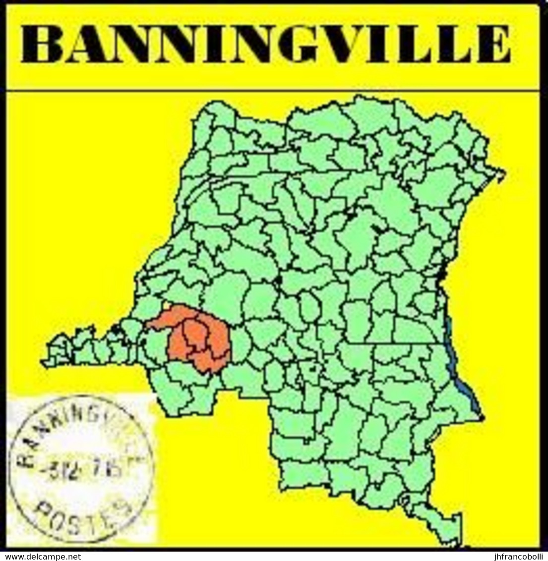 BANNINGVILLE BELGIAN CONGO / CONGO BELGE CANCEL STUDY [1] WITH COB 303 - Errors & Oddities