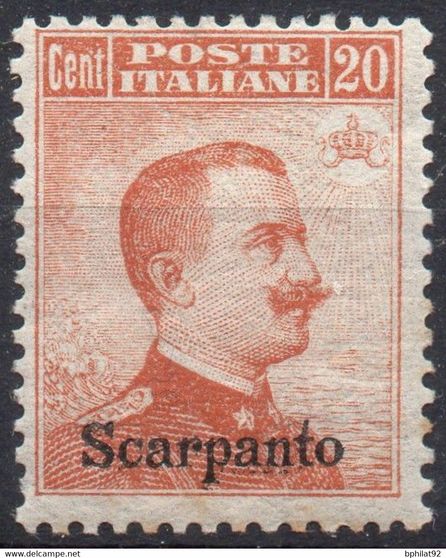 !!! ITALIE, SCARPANTO, N°9 SANS FILIGRANE NEUF * - Ägäis (Scarpanto)