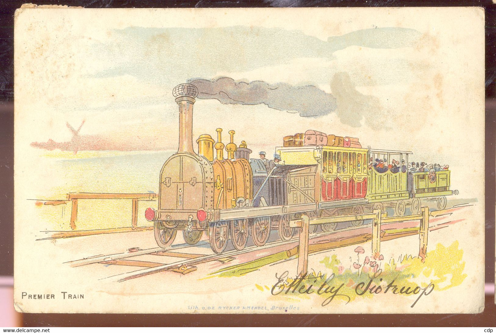 Cpa Premier Train  Départ Virginal  1904 - Ittre
